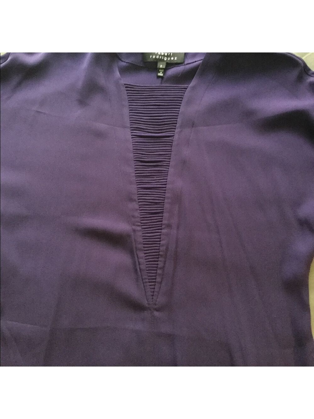 🔥SALE Robert Rodriguez Silk String Front Dolman Sleeve Minimalist Dress, sz 0 - Picture 4 of 8